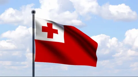 Animated Flag of Tonga Vidéo 25738346