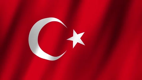 Animated Flag Turkey 4k video Stock Footage 293103606