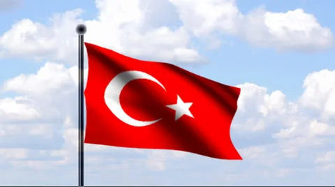 Animated Flag of Turkey Stock-Footage 25739333