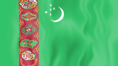 Animated flag of Turkmenistan Stock Footage 58798202