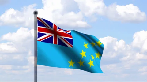 Animated Flag of Tuvalu Stock Footage 25740436