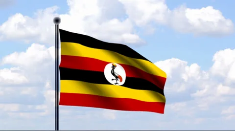 Animated Flag of Uganda Stock Footage 25740995