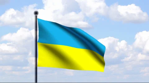 Animated Flag of Ukraine Stock Footage 25741330
