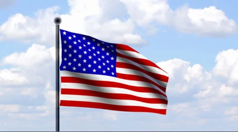 Animated Flag of USA Vidéo 25742269
