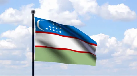 Animated Flag of Uzbekistan Stock-Footage 25742291