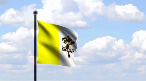 Animated Flag of Vatican City Stock Footage 25746987