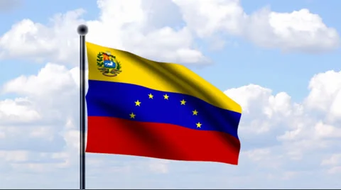 Animated Flag of Venezuela Stock Footage 25747204
