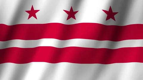 Animated Flag of Washington, D.C 4k video Stock Footage 293646696
