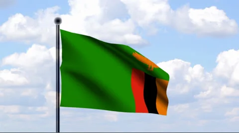 Animated Flag of Zambia Stock-Footage 25628014