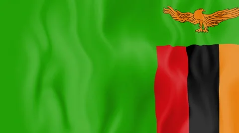 Animated flag of Zambia Stock Footage 58799842