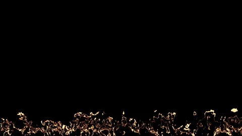 Animated Flame burning wave on black background, Futuristic and technology Stock Footage 273622753