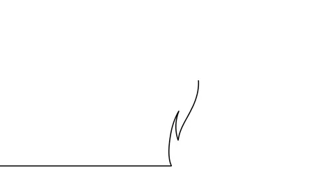 Animated flame in one continuous line drawing style. Hand drawn line moving b Stock Footage 131891611
