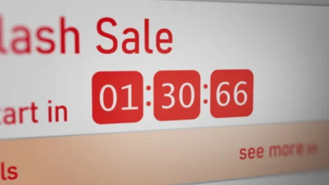 Animated Flash Sale Countdown Video stock 246339219