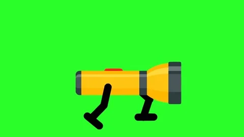 Animated Flashlight Running Symbolizing Search and Exploration Stock Footage 316963065