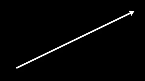 Animated flat arrow up directional pointing animation. Arrow increase effect 스톡 동영상 336080556