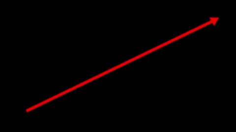 Animated flat arrow up directional pointing animation. Arrow increase effect. 스톡 동영상 336080566