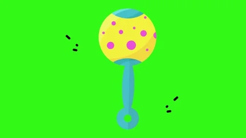 Animated Flat Design Icon Representing Diverse Children Playing and Learning Stock Footage 345930731