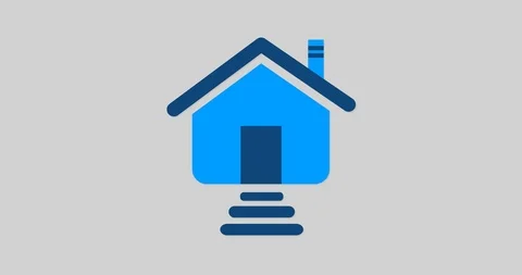 Animated flat house icon 库存影片 120628724