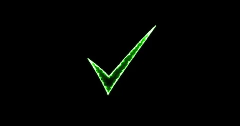 Animated flat voting icon. Check mark verified selection. Consent checkbox Stock Footage 307415322