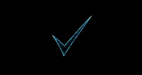 Animated flat voting icon. Check mark verified selection. Consent checkbox Stock Footage 309006419