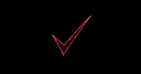 Animated flat voting icon. Check mark verified selection. Consent checkbox Stock Footage 309006429