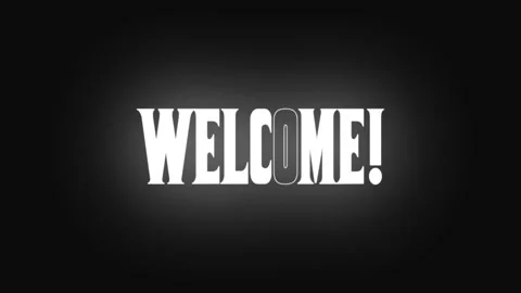 Animated Flicker Intro 'Welcome' Text Message Stock Footage 285040065