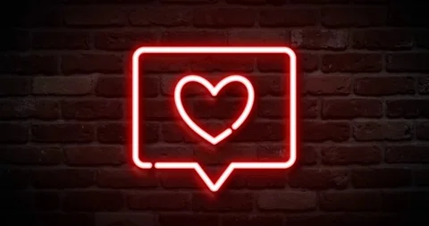 Animated flickering neon like icon on the wall. Video stock 129181433