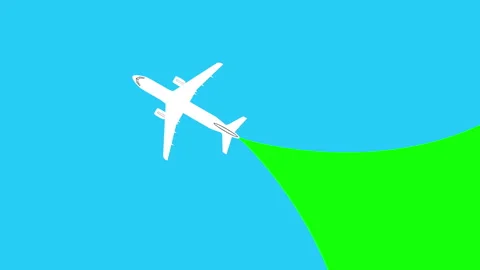 Animated flight of an airliner with background change Stock Footage 312494829