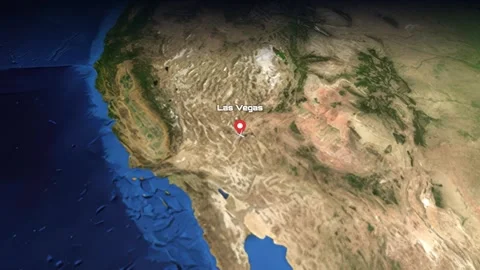 Animated Flight Path from Las Vegas USA to Sao Paulo Brazil Stock Footage 338327494