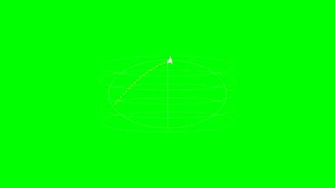 Animated Flight Path Route Over World Map on Green Screen Stock Footage 340797581