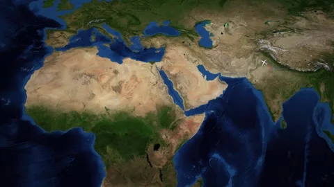 Animated Flight Route Map from Delhi India to Madrid Spain Stock Footage 346014520