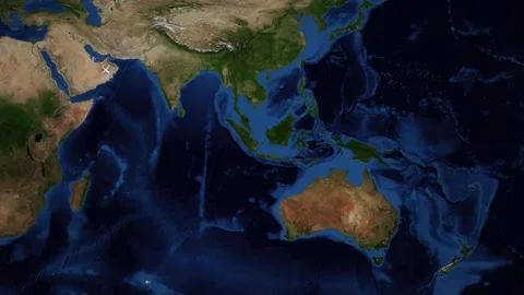 Animated Flight Route Map from Doha Qata... | Stock Video | Pond5