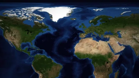 Animated Flight Route Map Tracking Airplane from Dubai to Denver Stock Footage 344650159