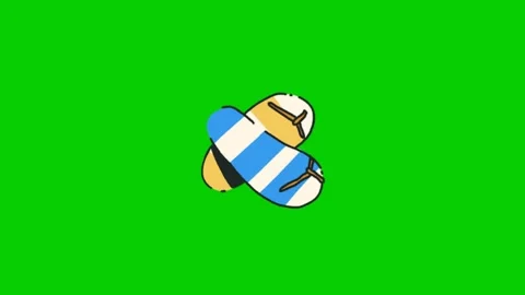 Animated Flip Flops Motion Graphics 動画素材 340607607