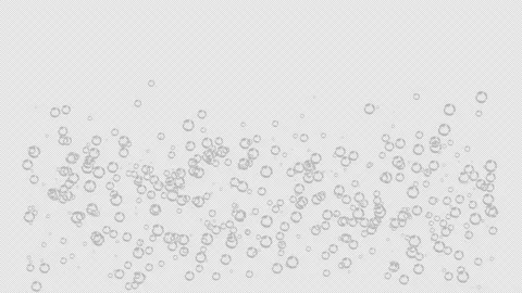 Animated floating air bubbles on black screen and alpha channel. Stock Footage 170561274