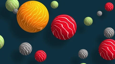 Animated Floating Rainbow Balls 01. Stock Footage 296969749