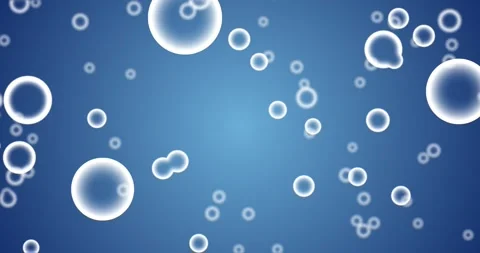 Animated floating white bubbles over red background. Stock Footage 252941741