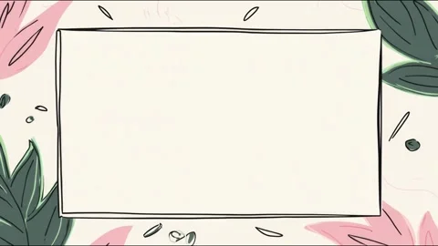 Animated floral frame sequence with artistic petal and leaf movement Stock Footage 314459315