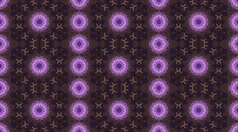 Animated floral kaleidoscopic texture in violet colors. Видео 57683953