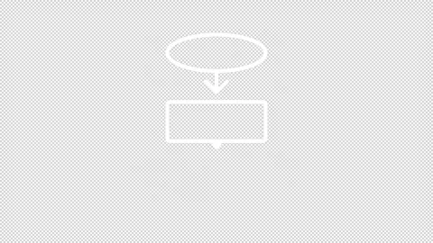 Animated flowchart types white line icons Stock Footage 337773952