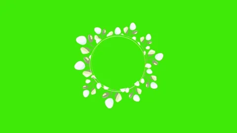 Animated flower frame on green screen	 Stock Footage 150775153