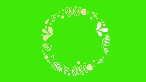 Animated flower frame on green screen	 Stock Footage 150775623
