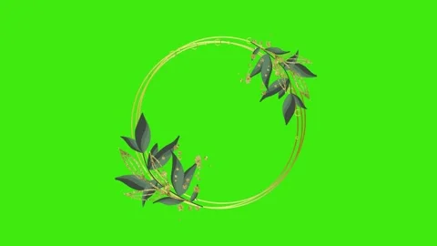 Animated flower frame on green screen	 Stock Footage 150775835