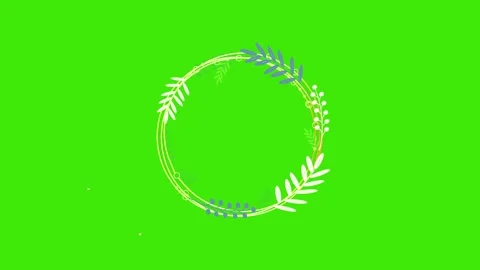 Animated flower frame on green screen	 Stock Footage 150849511