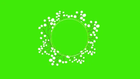 Animated flower frame on green screen	 Stock Footage 150849513
