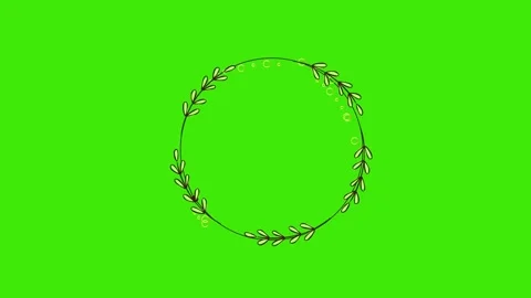 Animated flower frame on green screen	 Stock Footage 150849515