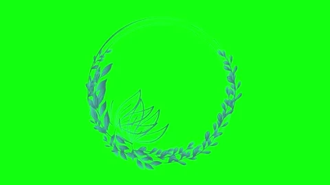 Animated flower frame on green screen	 Stock Footage 151127739