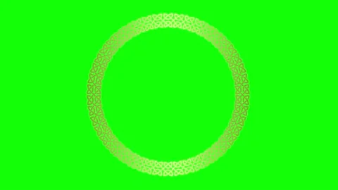 Animated flower frame on green screen	 Stock Footage 151128971