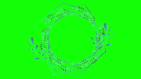 Animated flower frame on green screen Stock Footage 151134450