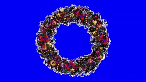 Animated flower frame on green screen Stock Footage 151134762